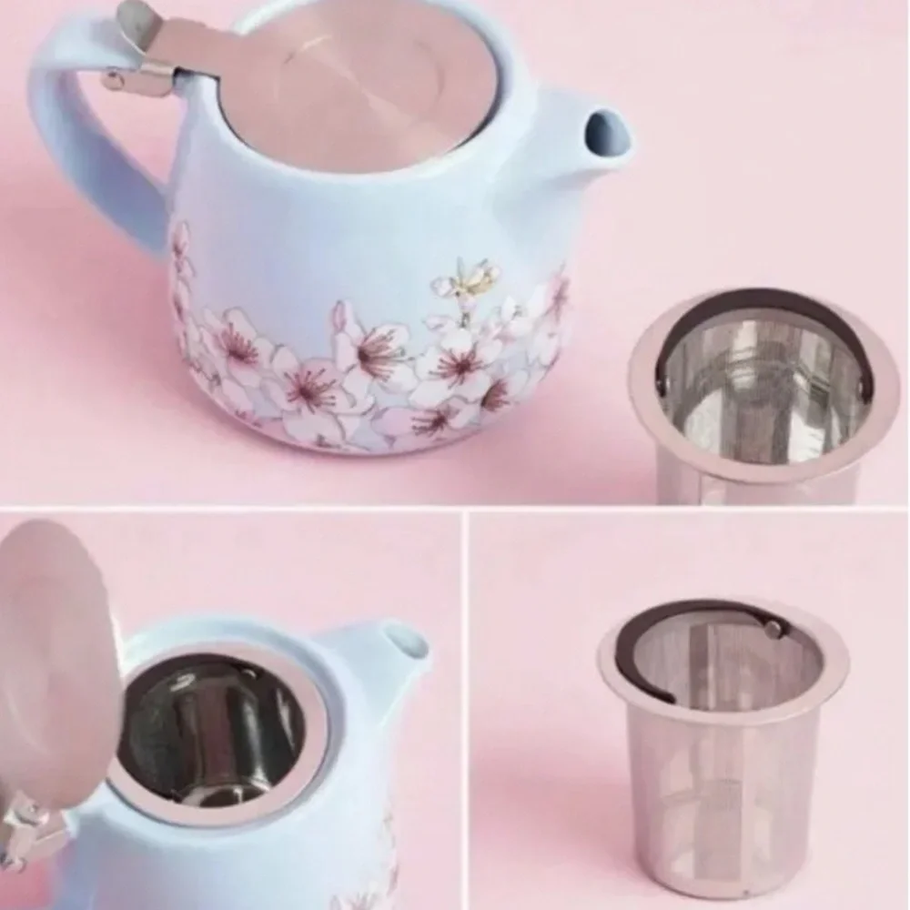 ALFRED Ceramic & Stainless Steel Teapot 20oz dripless spout heat resistant - Picture 5 of 16